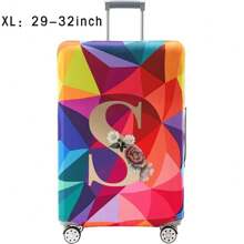 18-32Inch Luggage Cover Elastic Suitcase Cover For 18 To 32 Inch Travel Case Cover Luggage Dazzling Geometry Pattern Name Initials Letter Pattern Pattern Anti-Scratch Protector Case Protector Cover Travel Suitcase Cover Protective Cover Dustproof Cover Trolley Case Luggage Dust Cover Travel Accessories ﻿ ﻿ Bag For School School Accessories School Stuff