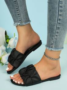 Women's Slippers, Anti-Slip Soft-Soled Casual Outdoor Slipper For Summer, Fashionable Open Toe Beach Sandals