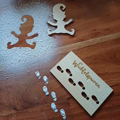 1件/2件/3件装可爱DIY装饰模具，木制工艺品，装饰道具，家居装饰品，图案绘画模板，生日圣诞装饰最佳礼物，房间装饰，冬季圣诞装饰，家居圣诞礼物，圣诞装饰