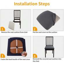 1pc Waterproof Dining Chair Cover, Stretch Jacquard Removable And Washable Chair Protector Cover, Suitable For Kitchen, Hotel, Restaurant Home Decor
