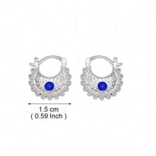 1 Pair 3.1CM/2.2CM/1.5CM Small Stud Earrings With Rhinestone  Eritrean African Jewelry Women Girls - Multicolor - View 22