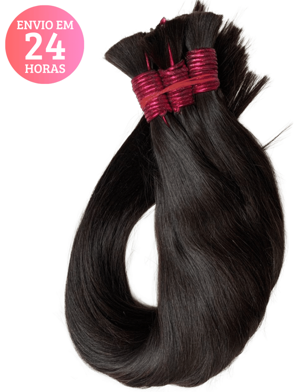 Mega Hair Cabelo 100% Humano -  Indiano Liga Rosa - Classe A- Levemente Ondulado 50g 75 cm