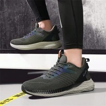 Men's Breathable Running Shoes With Flexible Soles, Sporty Walking And Casual Dress Shoes