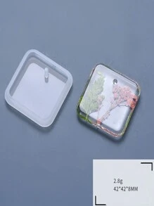 DIY手工矽膠落膠模具，可製作心形、圓形、盾牌、星形、雲朵形吊墜徽章，適用於DIY珠寶製作、手工藝品、冰箱貼磁、手機殼裝飾 - 白色 - 查看 17