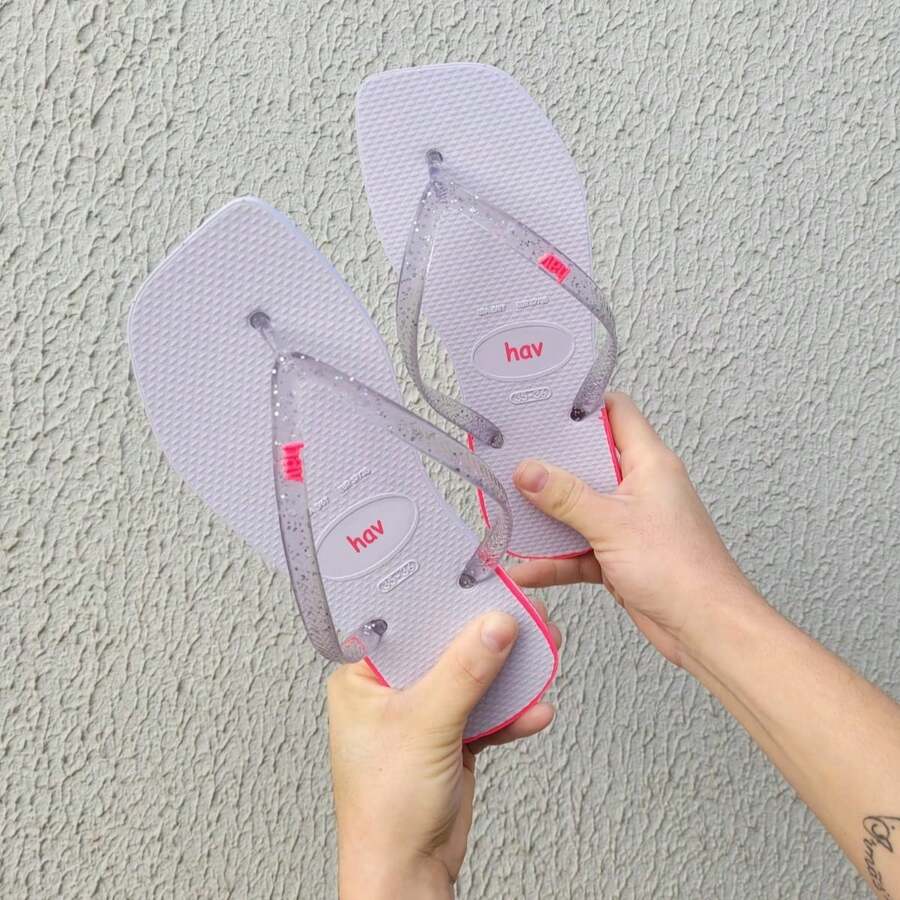 Women Flip-Flops - trắng hồng - Xem 1