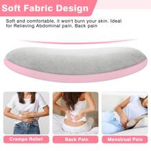 COSYGLOW Menstrual Heating Pad, Portable Cordless Heating Pads For Cramps Period Cramp Massager With 6 Heat Levels And 6 Massage Modes, Pink - Hồng - Xem 4
