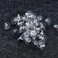 100pcs Round Earring Backs With Anti-Allergic Silicone Cushions And Non-Slip Design, DIY Jewelry Material - One Bag - View 8