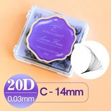 SONG LASHES 500pcs,Premade Fans Eyelash Extensions,20D,Curl C D,Natural & Soft,Hand-Grafted False Eyelasheslash Clusters,Eyelash Clusters,Individual Eyelashes,Lashes,Fake Lashes - Black - View 9