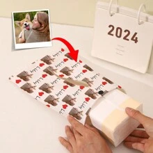 1 件个性化时尚定制图案照片卫生巾收纳袋、纸巾收纳袋、创意布艺纸巾袋、悬挂式纸巾袋、浴室客厅卧室日常用品、家居饰品、旅行收纳袋纸巾收纳袋、化妆包、化妆包、度假收纳袋、大容量化妆品收纳盒化妆盒，适用于口红、刷子、护肤品、手机、硬币、小物品，适用于家庭、礼物、度假和节日万圣节圣诞节多功能用途，波西米亚风情 - 彩色 - 查看 7