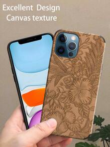 Embossed Phone Case With Anti-Shock/ Drop Resistance And Wrist Strap Design, Compatible With IPhone, Embossed Sticker Skin Craft