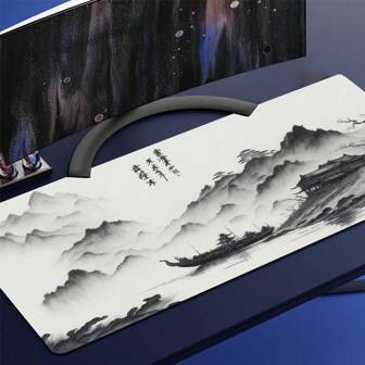 Big Art Mousepad White Black Landscape Desk Protector Pad On The Table Pads Computer Mat Xxl Mouse Pad Extended Pad Deskmat Office Carpet