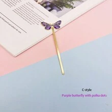 1pc Rectangular Butterfly Bookmark, Stationery, School Supplies, Office Supplies, School Items, Reader, Gift, Reading Hobby, Book Accessory, Reader - Multicolor - View 5