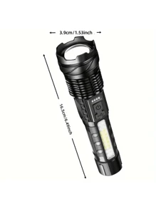 Una linterna súper potente recargable con luz de inundación, adecuada para camping, pesca, caza, escalada en roca, aventuras, equitación nocturna y senderismo de emergencia al aire libre - Multicolor - Ver 2