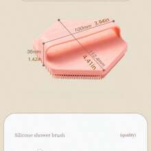 1pc Silicone Bath Brush, Shower Scrubber, Body Scrubbing Brush, Rubbing Tool, Bathing Brush
