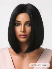 HAIRCUBE HAIRCUBE 14 Inch Light Blonde Dark Root And White ,Black Colourful Medium Part Short Straight Hair Beautiful Daily Use Ladies Wig Synthetic Wig Donna Offerte Speciali. Cosplay White Colourful Synthetic Hair Wig High Temperature Hair For Women Middle Part Straight Hair Wig Holiday Daily Fashion Style Synthetic Hair Wig Woven Hair Wig For Halloween And Christmas