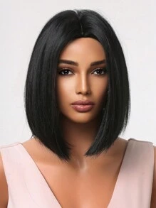 HAIRCUBE HAIRCUBE 14 Inch Light Blonde Dark Root And White ,Black Colourful Medium Part Short Straight Hair Beautiful Daily Use Ladies Wig Synthetic Wig Donna Offerte Speciali. Cosplay White Colourful Synthetic Hair Wig High Temperature Hair For Women Middle Part Straight Hair Wig Holiday Daily Fashion Style Synthetic Hair Wig Woven Hair Wig For Halloween And Christmas