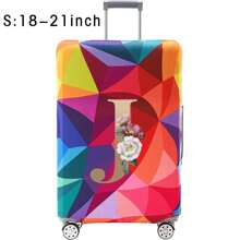 18-32Inch Luggage Cover Elastic Suitcase Cover For 18 To 32 Inch Travel Case Cover Luggage Dazzling Geometry Pattern Name Initials Letter Pattern Pattern Anti-Scratch Protector Case Protector Cover Travel Suitcase Cover Protective Cover Dustproof Cover Trolley Case Luggage Dust Cover Travel Accessories ﻿ ﻿ Bag For School School Accessories School Stuff