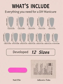 Get Glamorous With 24pcs Almond Shaped White French Style Fake Nail Kit With 1pc Nail File, 1pc Nail Jelly Glue French Tip Press On Nails Supplies