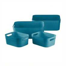 Storage Bins, Assorted Colors 4 Pk.