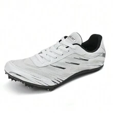 Contrast Color Lace-Up Outdoor Spikes Bottom Professional Athletics Running Shoes
