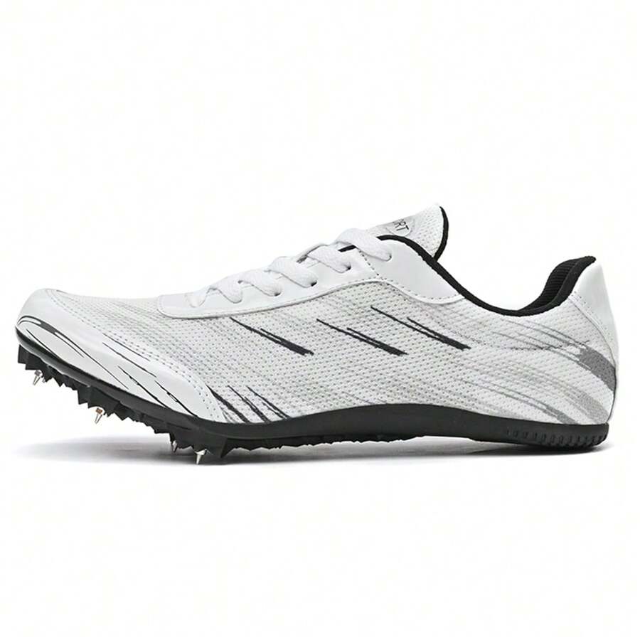 Contrast Color Lace-Up Outdoor Spikes Bottom Professional Athletics Running Shoes