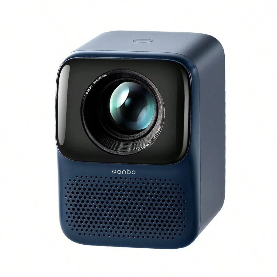 (Semi-Nuevo) Wanbo Proyector New T2 Max, 450 Ansi, Nativa 1080p Fhd 4k Hdr, Android 9.0, Foco Auto Ai, Ipx5 A Prueba De Polvo, Wifi 2.4g, 16gb, Azul Marino - Azul Marino - Ver 1