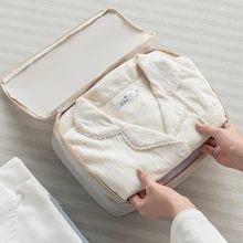 6 件压缩包装袋套装、旅行袋套装、旅行收纳袋套装、适用于旅行、适用于大学宿舍、适用于学校、适用于假期、带鞋袋、带内衣袋、带内衣袋、带袜子袋、带洗衣袋返校用品