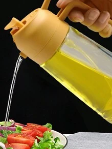 1pc, Oil Spray Pot, Automatic Opening And Closing Oil Bottle, Oil Sprayer, Kitchen Oil Sprayer, Glass Oil Sprayer Mister, Gravity Oil Bottle, Leak-Proof Olive Oil Storage Bottle, Vinegar Dispenser, For Cooking, Baking, Salad, Grilling, Kitchen Gadget