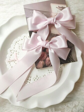 1/2/6 st satinfärgade stora rosetthårspännen, eleganta mångsidiga salongsstilhåraccessoarer för kvinnor, lämpliga för bröllop, fester, helgdagar, presenter och vardagskläder