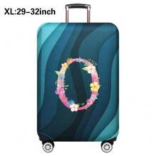 Husă de călătorie pentru bagaje de 18 până la 32 inch, huse de protecție pentru bagaje pentru bărbați și femei, accesorii esențiale pentru călătorii în aer liber, huse elastice pentru valiză, huse de praf elastice, la modă, inițială cu numele de la A la Z, imprimeu cu litere roz pentru școală, accesorii școlare, lucruri școlare