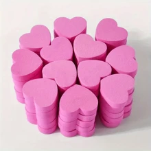 50pcs Mini Heart-Shaped Pink Nail File Sponge Buffer With No Odor, For Manicure And Pedicure Tools - Pink - View 3