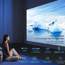 (Semi-Nuevo) Wanbo Proyector New T2 Max, 450 Ansi, Nativa 1080p Fhd 4k Hdr, Android 9.0, Foco Auto Ai, Ipx5 A Prueba De Polvo, Wifi 2.4g, 16gb, Azul Marino - Azul Marino - Ver 5