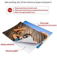 50 Sheets Self Adhesive Photo Paper Glossy A4 Size - White - View 4