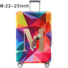 18-32Inch Luggage Cover Elastic Suitcase Cover For 18 To 32 Inch Travel Case Cover Luggage Dazzling Geometry Pattern Name Initials Letter Pattern Pattern Anti-Scratch Protector Case Protector Cover Travel Suitcase Cover Protective Cover Dustproof Cover Trolley Case Luggage Dust Cover Travel Accessories ﻿ ﻿ Bag For School School Accessories School Stuff