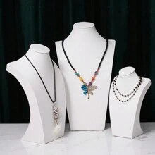 Jewelry Display Stand Female Bust Necklace Holder Pendant Organizer Prop - Multicolor - View 2