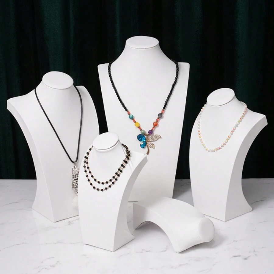 Jewelry Display Stand Female Bust Necklace Holder Pendant Organizer Prop - Multicolor - View 1
