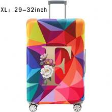 18-32Inch Luggage Cover Elastic Suitcase Cover For 18 To 32 Inch Travel Case Cover Luggage Dazzling Geometry Pattern Name Initials Letter Pattern Pattern Anti-Scratch Protector Case Protector Cover Travel Suitcase Cover Protective Cover Dustproof Cover Trolley Case Luggage Dust Cover Travel Accessories ﻿ ﻿ Bag For School School Accessories School Stuff