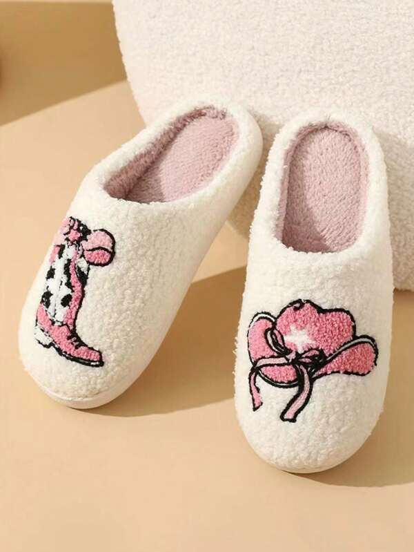 Pantuflas de casa tipo botín con diseño de dibujos animados, pantuflas acogedoras con forro térmico grueso y mullido para mujer, pantuflas de invierno cálidas para usar en interiores en Halloween