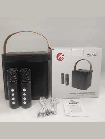 1 Speaker With 2 Microphones Made Of ABS Material, Home TV, KTV, Outdoor Portable Karaoke, Wireless Bluetooth Speaker Set, 4-Inch 10W Speaker, Microphone And Audio All-In-One Machine
