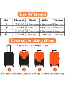 Luggage Cover Travel Case Cover For 18 To 32 Inch Luggage Protector Cases For Men Women Outdoor Holiday Travel Essentials Accessories Polyester Suitcase Elastic Dust Covers Fashion Initial Name A To Z Gold Letter Print Travel Accessories Travel Must Haves Bag For School School Accessories School Stuff - Blue - View 3