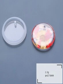 DIY手工矽膠落膠模具，可製作心形、圓形、盾牌、星形、雲朵形吊墜徽章，適用於DIY珠寶製作、手工藝品、冰箱貼磁、手機殼裝飾 - 白色 - 查看 21