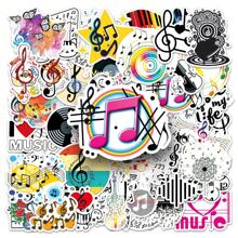 50 buc autocolante cu simboluri muzicale de desene animate, autocolant din vinil pentru laptop, sticlă de apă, chitară, bicicletă, mașină, motocicletă, bara de protecție, bagaje, skateboard, graffiti, decalcomanii drăguțe, cel mai bun cadou pentru copii, adolescenți, bărbați, femei., rechizite școlare, înapoi la școală - Multicolor - Vizualizare 7