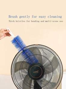 1入葉型掃刷，長型多功能電扇清潔刷，家用除塵刷，彈性塵刷，耐用除塵刷，適用於電扇，空調，百葉窗，門窗凹槽，清潔用品，清潔工具，返校用品 - 彩色 - 查看 1