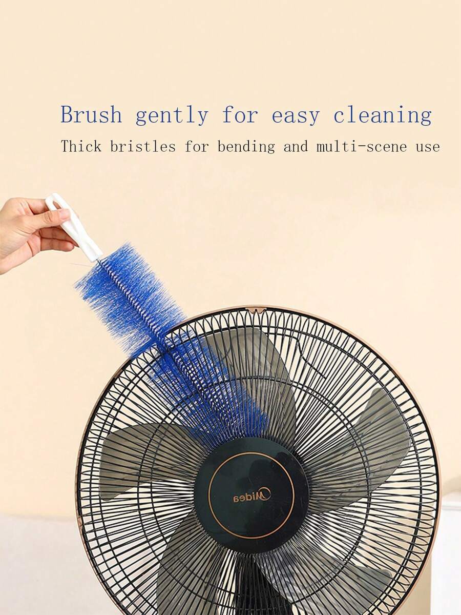 1入葉型掃刷，長型多功能電扇清潔刷，家用除塵刷，彈性塵刷，耐用除塵刷，適用於電扇，空調，百葉窗，門窗凹槽，清潔用品，清潔工具，返校用品 - 彩色 - 查看 1