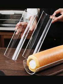 1 件亚克力蛋糕卷支架 U 形透明支架，半圆形加厚，11.81 英寸烘焙工具，用于制作完美的蛋糕卷、蛋糕卷形状、瑞士蛋糕卷、用于制作家庭晚餐的蛋糕工具、用于派对的瑞士蛋糕卷和用于制作节日蛋糕的支架，适用于婚礼派对、母亲节、父亲节、生日礼物、派对必备工具、节日必备工具。