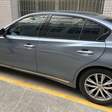 1 Set Glossy Black Sticker Chrome Delete Window Trim For Infiniti Q50 2014-2023 - Glossy Black - View 2