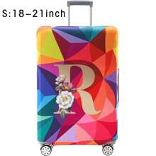 18-32Inch Luggage Cover Elastic Suitcase Cover For 18 To 32 Inch Travel Case Cover Luggage Dazzling Geometry Pattern Name Initials Letter Pattern Pattern Anti-Scratch Protector Case Protector Cover Travel Suitcase Cover Protective Cover Dustproof Cover Trolley Case Luggage Dust Cover Travel Accessories ﻿ ﻿ Bag For School School Accessories School Stuff