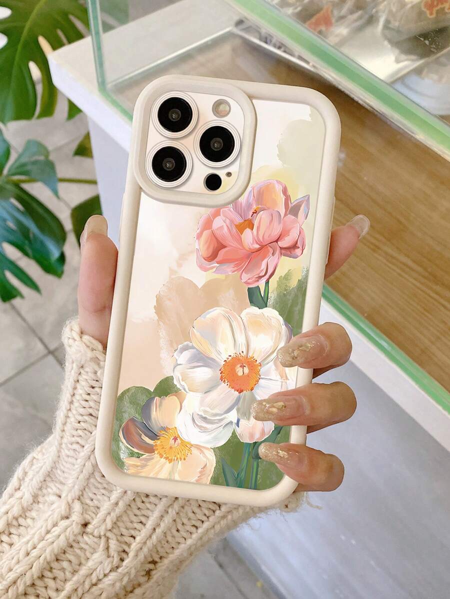 1 Ốp điện thoại họa tiết tranh sơn dầu hoa có thiết kế chống bụi, ốp chống sốc tương thích với iPhone 11 Pro Max/12 Pro Max/13 Pro Max/14 Pro Max/15 Pro Max/IPhone 16 Plus/IPhone 16 Pro Max, Samsung, Redmi, OPPO/Realme, VIVO, Infinix, Honor, MOTO, Itel, One Plus - trắng - Xem 1