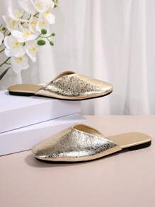 Dép đế bằng mới thời trang để mặc trong nhà và ngoài trời, phong cách Hàn Quốc - Vàng - Xem 4