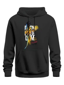 Men Hoodies - 黑色 - 查看 1